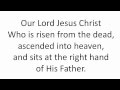 Our Lord Jesus Christ (Ascension)