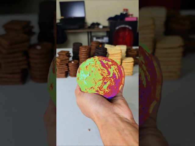 Misturando Todos os Recheios de Biscoitos!#bolacha #oreo #passatempo #toddy #asmr #satisfatorio
