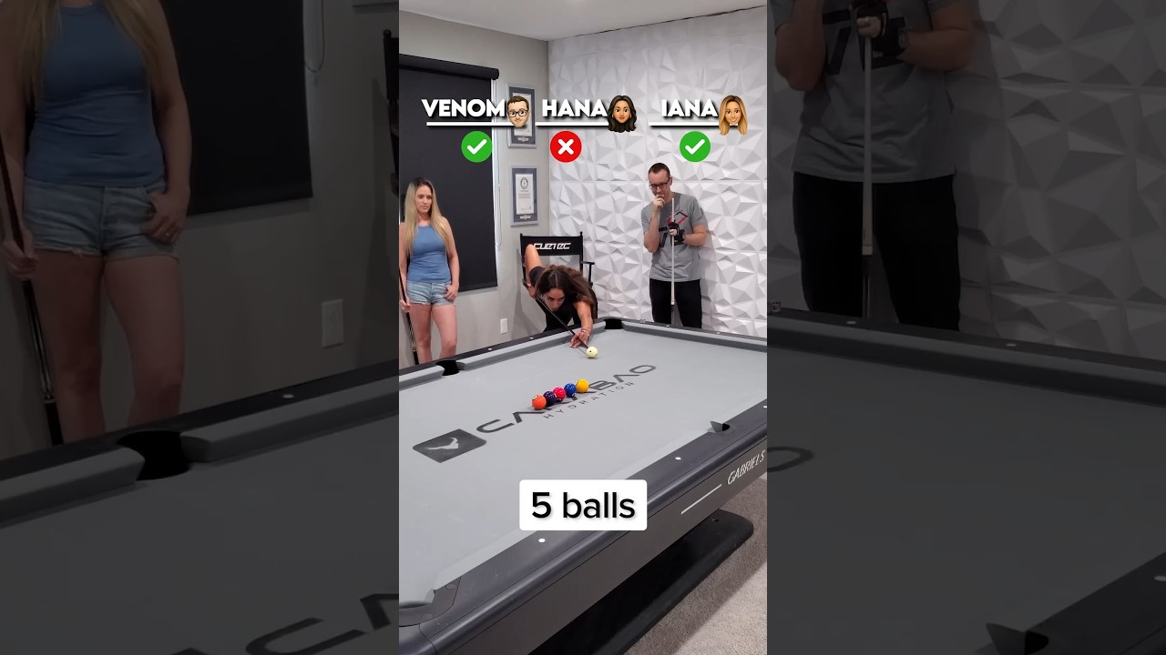 SPEED POOL TRICK BATTLE ft @HanaXAlii & Iana 🤩🎱❌✅