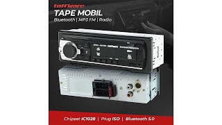 Pratinjau video produk Taffware Tape Audio Mobil Multifungsi Bluetooth MP3 FM Radio - JSD-520L