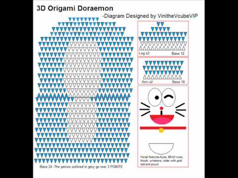 3d Origami Doraemon Diagram Youtube Kabar Bola Terbaru Vroh I5i