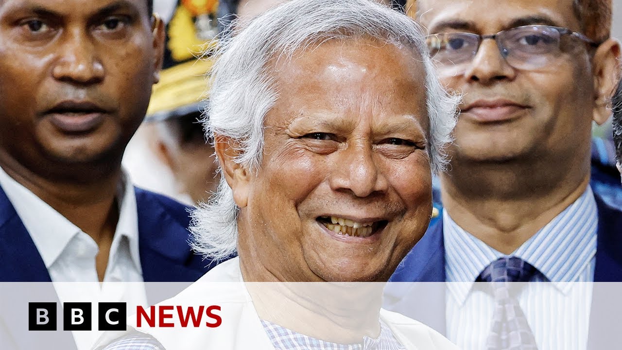 New leader Muhammad Yunus arrives in Bangladesh | BBC News