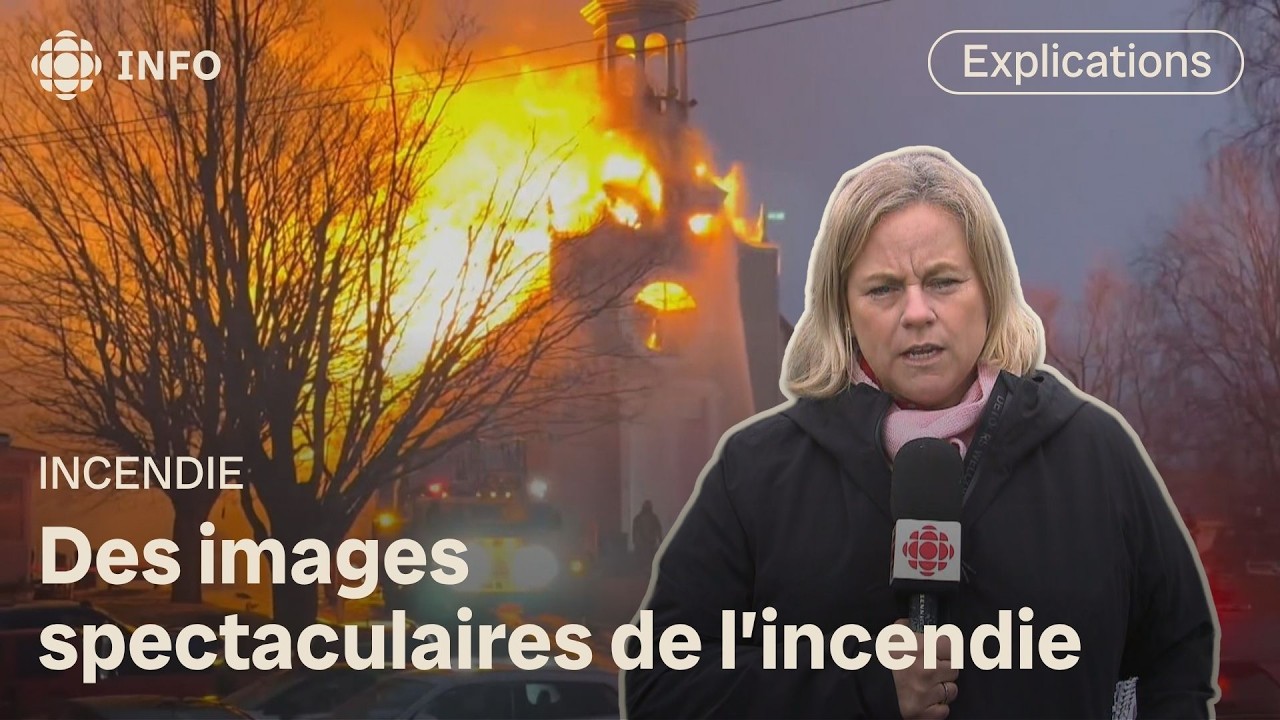 Le feu détruit l’église de Saint-Romain, cette communauté de l'Estrie attristée | Première ligne