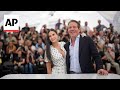 Demi Moore and Dennis Quaid arrive for The Substance press conference in Cannes
