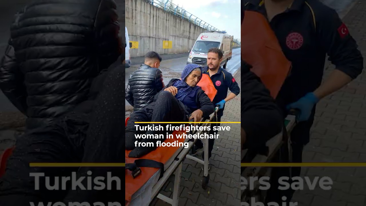 Firefighters rescue woman in wheelchair as parts of southern Turkiye flood | AJ shorts