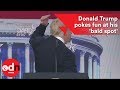 Donald Trump pokes fun at his 'bald spot'-Exclusive video