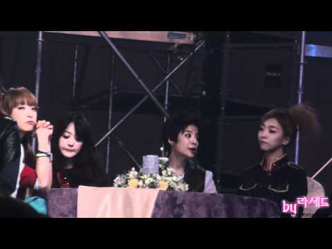2011SBS가요대전 에프엑스 가수대기석 직캠