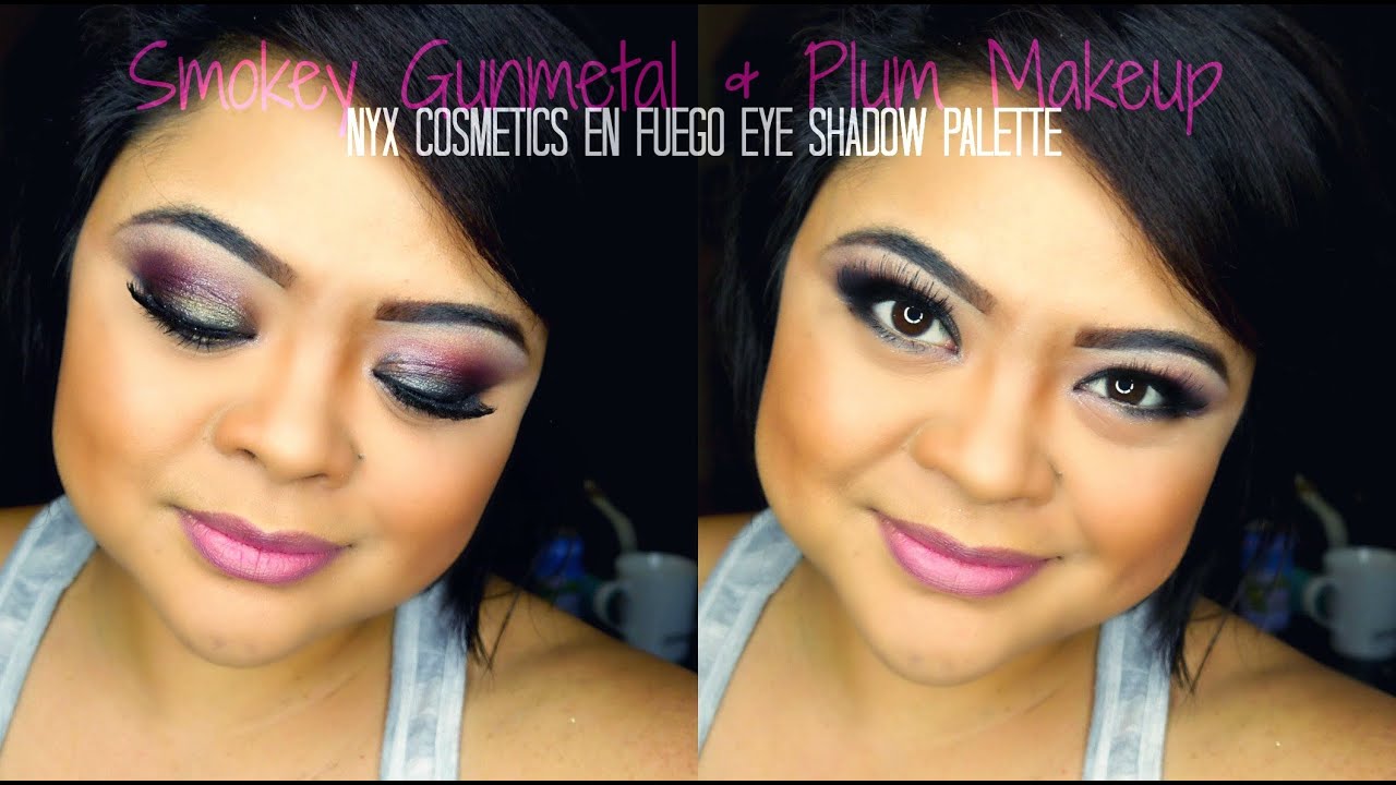 Smokey Gunmetal Plum Makeup Tutorial Nyx Cosmetics En Fuego Palette Villabeautifful Youtube