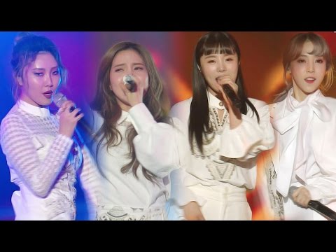 가창력 끝판왕 걸그룹 마마무, '넌 is 뭔들+데칼코마니' @2016 SAF 가요대전 1부 20161226
