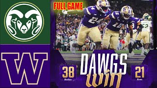 Washington Huskies vs Colorado State | FULL GAME | Aug 30,2025 | NCAAF TODAY