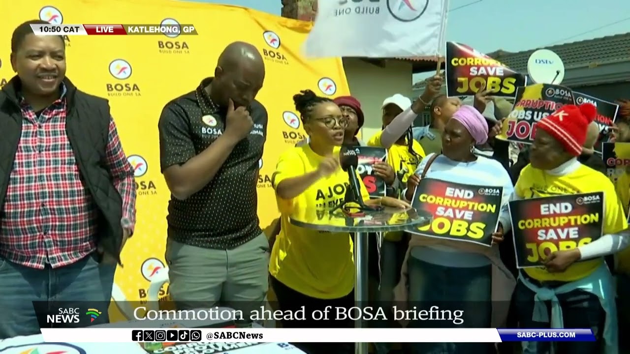 Commotion ahead of BOSA briefing in Katlehong