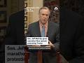 Sen. Jeff Merkley gives marathon floor speech protesting Trump