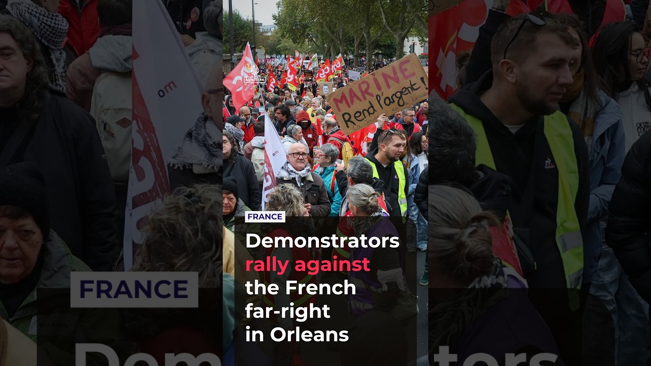 Thousands protest the far-right in France's Orleans