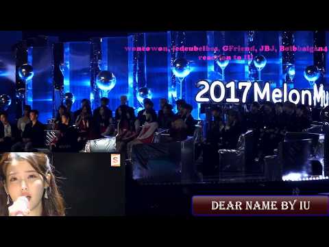 JBJ Woneowon GFriend ledeubelbes reaction to IU DEAR NAME in MMA 2017 fancam #6