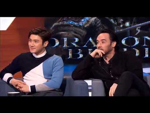 150209 The 5 Show with cast of Dragon Blade 1/2 (Jackie Chan, John Cusack, Adrien Brody, Choi Siwon)