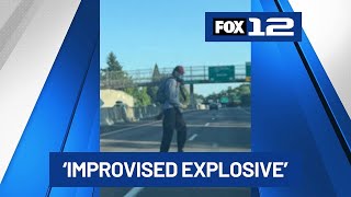 Police arrest suspect after ‘improvised explosive’ shuts down I-5 in Portland last week
