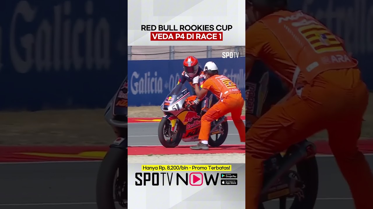 #RedBullRookiesCup 🏍 - Start dari Pole, Veda Ega Pratama harus puas Finish di P4 #RoadToMotoGP