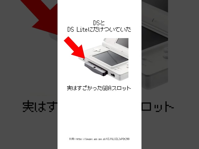 DSとDS Liteにだけついていた 実はすごかったGBAスロット