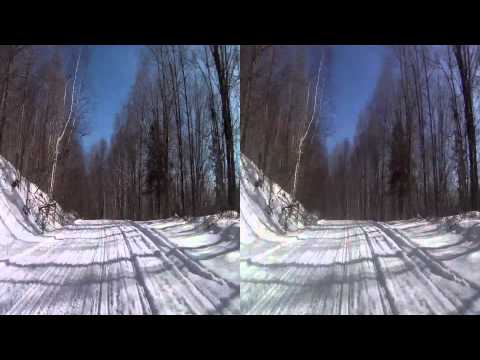Snowmobiling trail 11 north of Randolph, NH