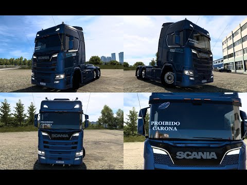 ADESIVO SCANIA R 2019 BY CRJ MODDING PROIBIDO CARONA 1.0 1.42 1.46