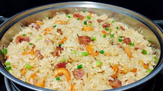 Cách làm xôi mặn thập cẩm , xôi lạp xưởng tôm khô nước cốt dừa ngon xỉu