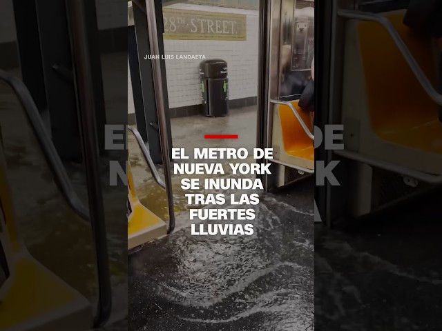 El metro de Nueva York se inunda tras las fuertes lluvias