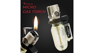 Pratinjau video produk Firetric Tin Pioneer Windproof Powerful Micro Gas Torch Flame - 7MK2AF