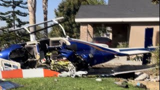 Helicopter falls from the sky, crashes in Fresno neighborhood