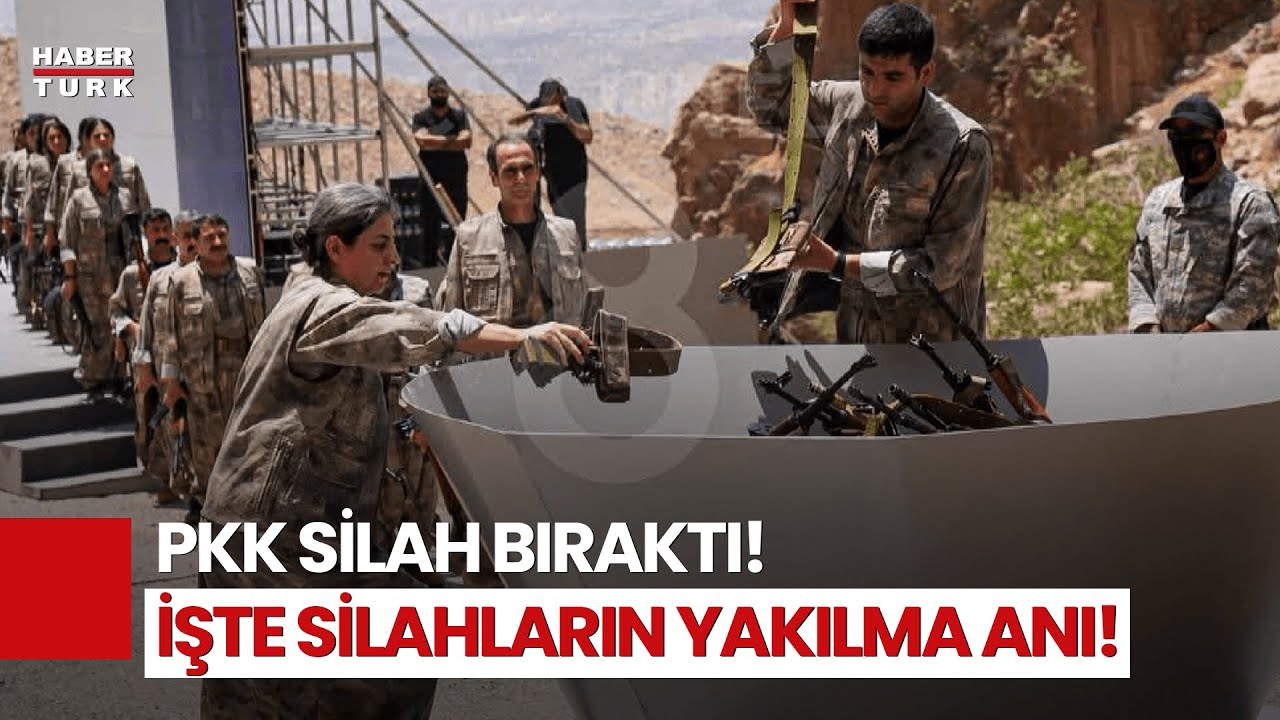 Silahların Yakılma Anı Habertürk’te! PKK Silahları İşte Böyle Bıraktı