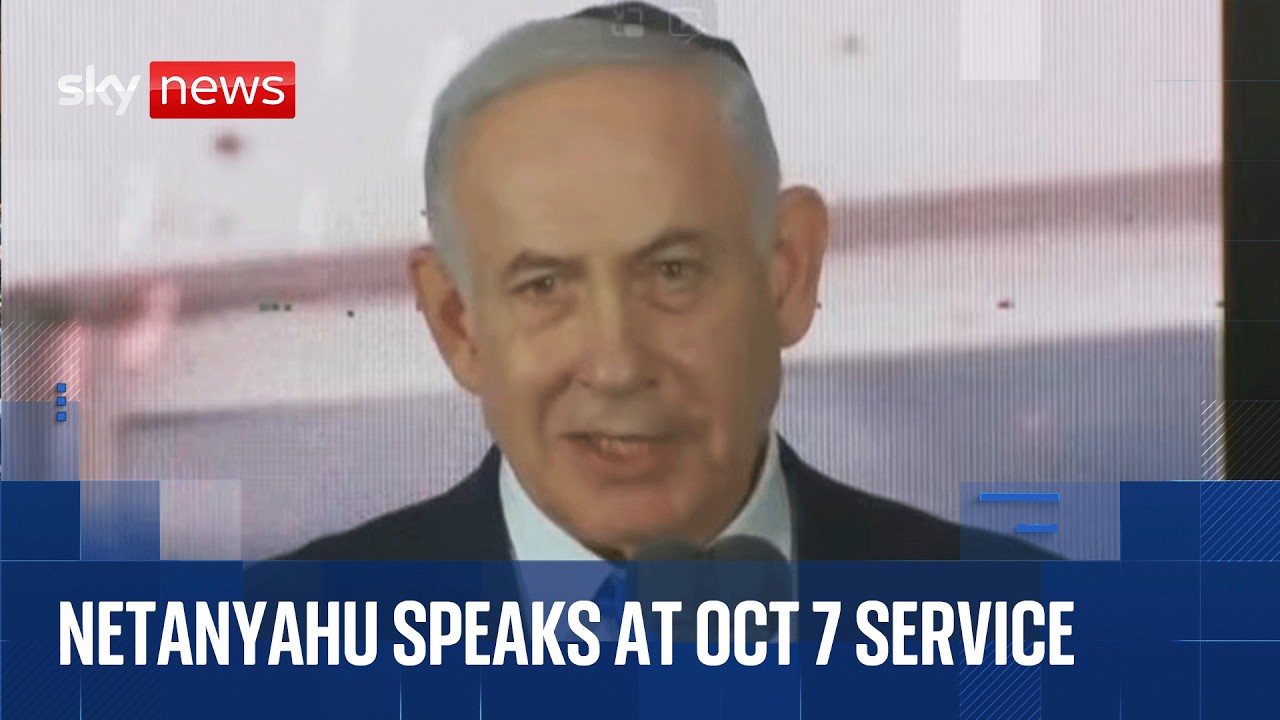 Netanyahu speaks at memorial ceremony for October 7 victims