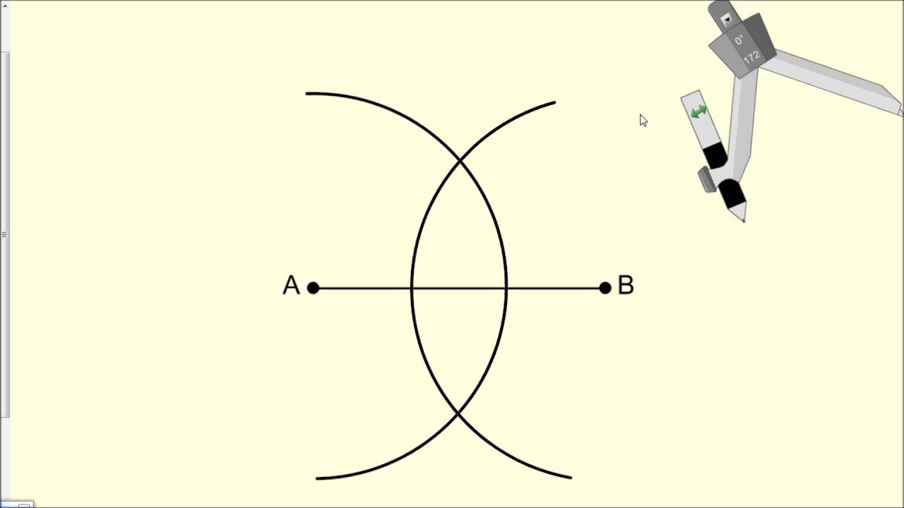 Constructing A Perpendicular Bisector Geometry YouTube