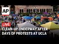 LIVE: Clean-up underway after days of protests at UCLA