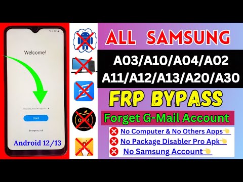 Without Pc 2024 Samsung A02/A10/A03/A20/A04/A12/A30 | Frp Bypass | All Samsung Google Account Bypass