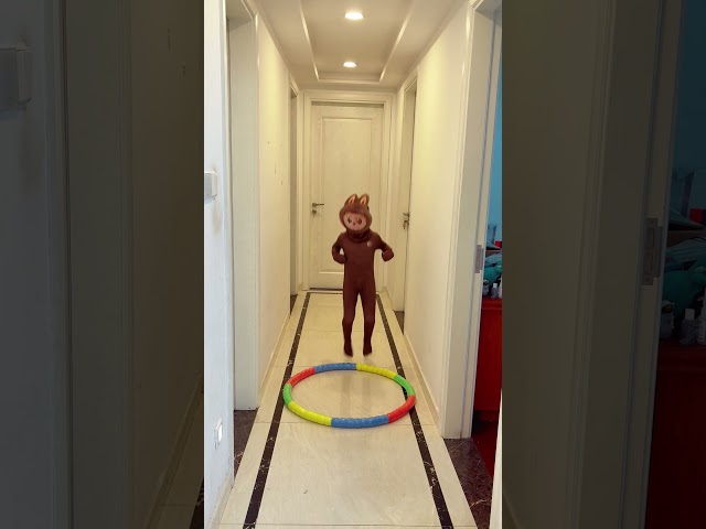 jumping into magic hula hoop loop