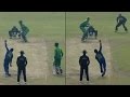 Sri Lankan player bowls with both hands against Pakistan-Exclusive