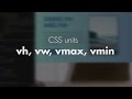 CSS Units: vh, vw, vmin, vmax #css #responsive #design