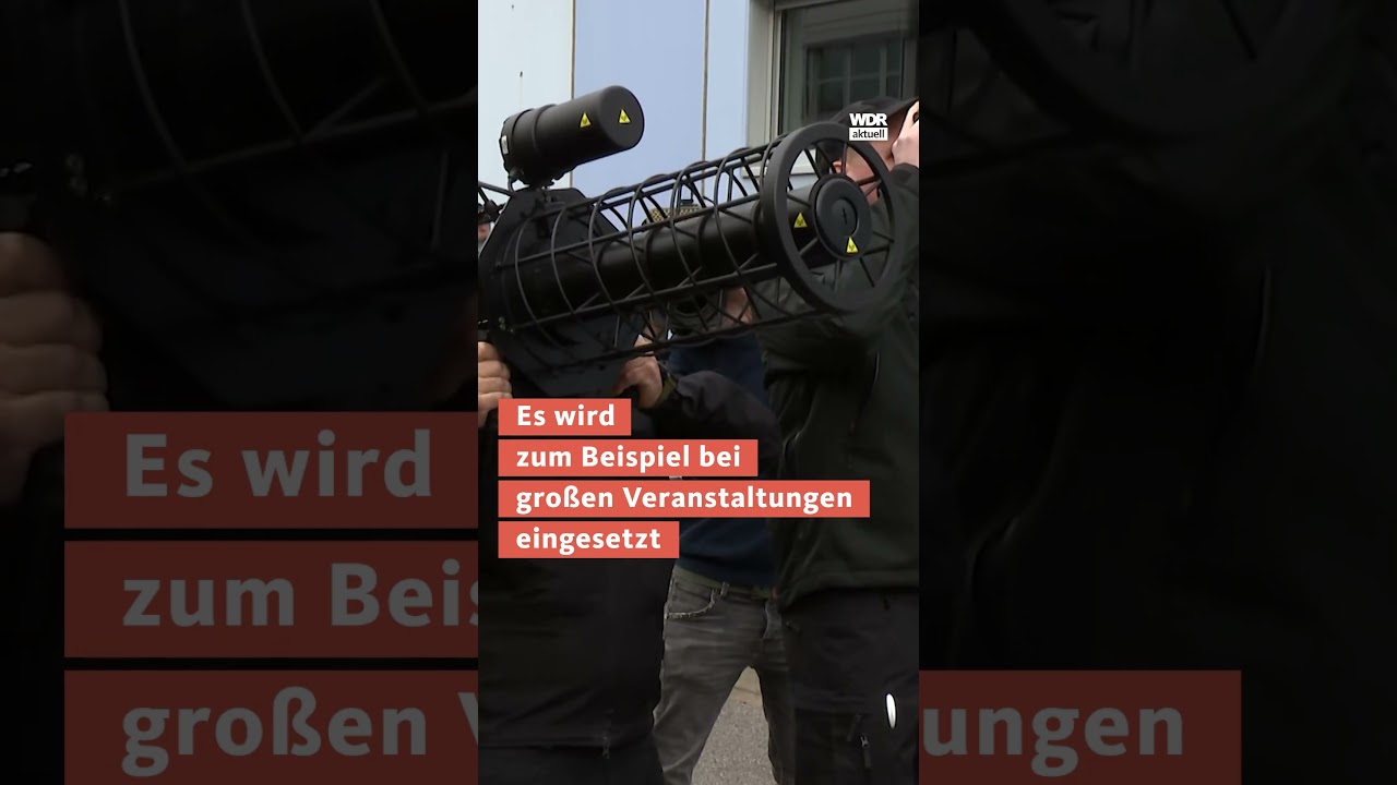 So sieht es aus, wenn die Polizei in NRW eine Drohne fängt | WDR aktuell