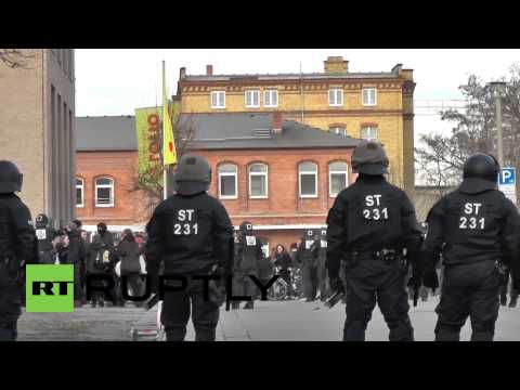 Nazi-era memorial march leads to clashes