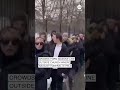 Crowds line street outside church where Russian opposition leader Alexei Navalnys funeral was held.  - 01:00 min - News - Video