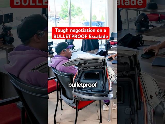 Tough negotiation on a BULKETPROOF Escalade #automobile