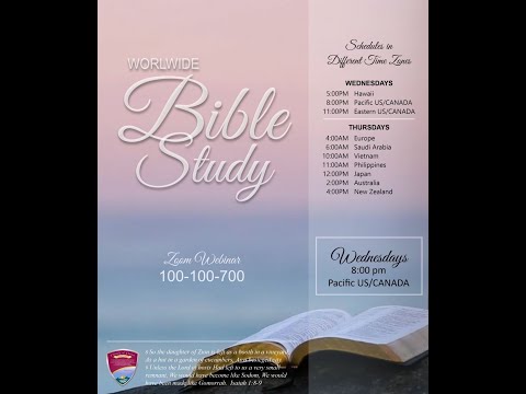 [2020.04.08] Worldwide Bible Study - Bro. Lowell Menorca II