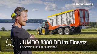 Landwirt Nils Erik Erichsen im Einsatz mit dem JUMBO 8380 DB