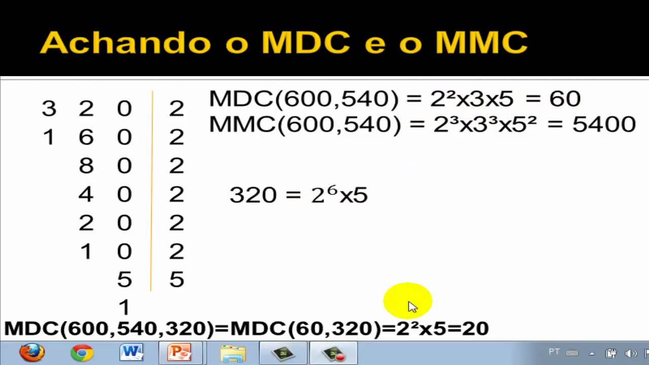 Vídeo-Aula De Matemática - Como Calcular MDC E MMC Usando Fatoração ...