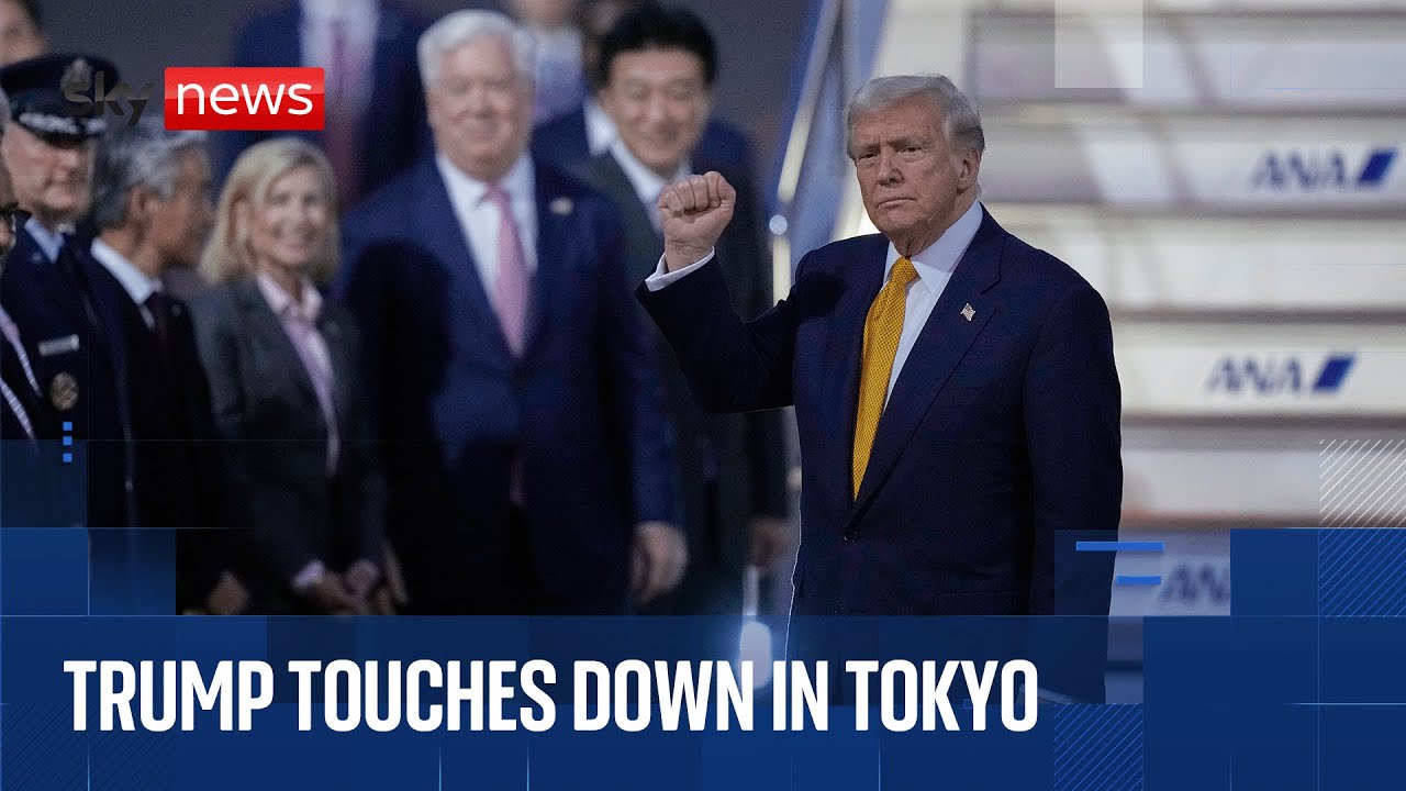 Trump lands in Tokyo on Air Force One