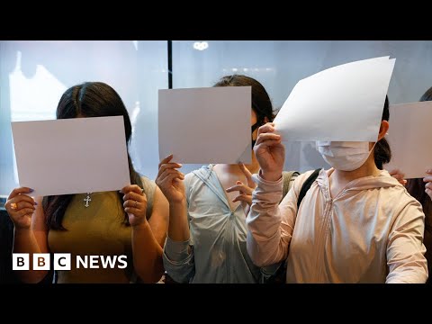 Blank paper becomes symbol of China’s protests - BBC News