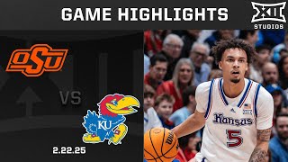 Oklahoma State vs. #23 Kansas Game Highlights | 2024-25 Big 12 Men's Basketball