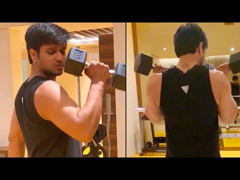 Tollywood actor Nikhil Siddharth's latest gym workout video Tollywood actor Nikhil Siddharth's latest gym workout video