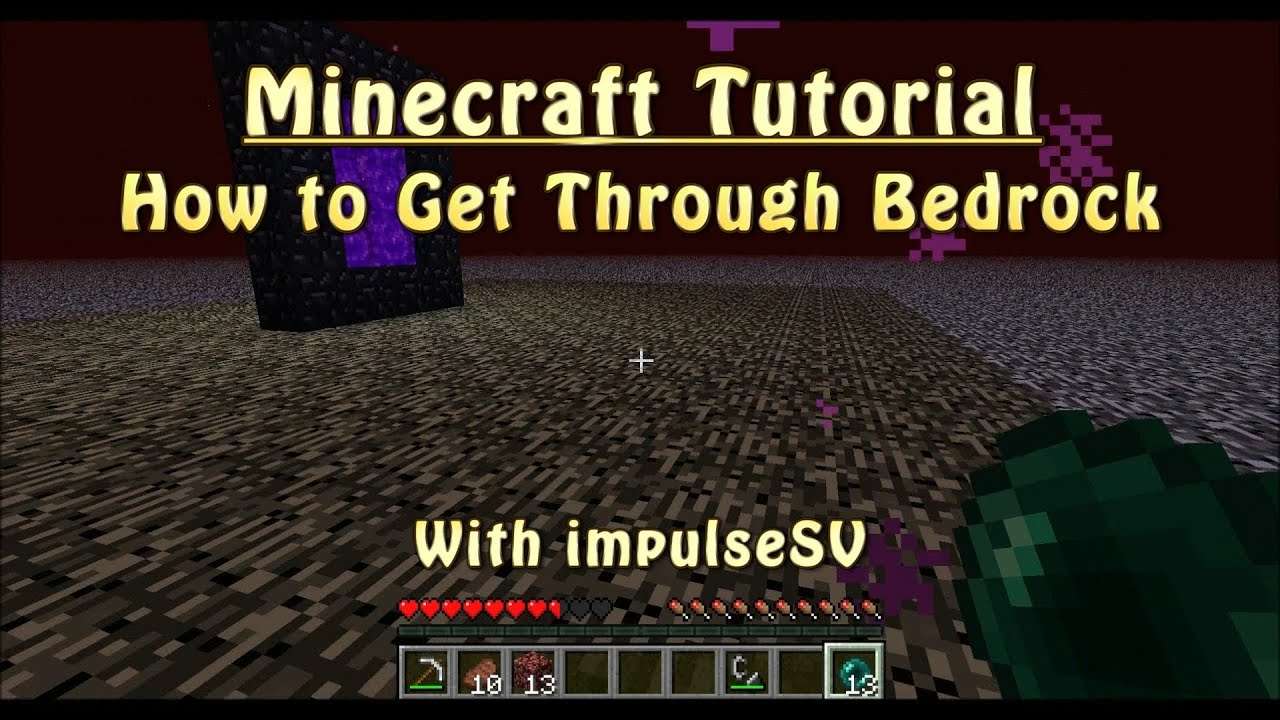 Minecraft How to Get Through Bedrock Tutorial (In Survival with no Mods