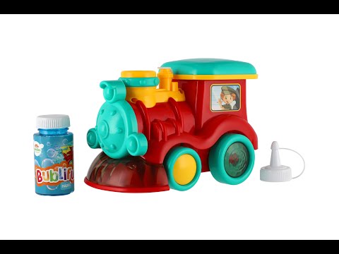 Bublifuk lokomotiva + náplň plast 18cm na baterie se zvukem se světlem v krabičce 19x14x11,5cm