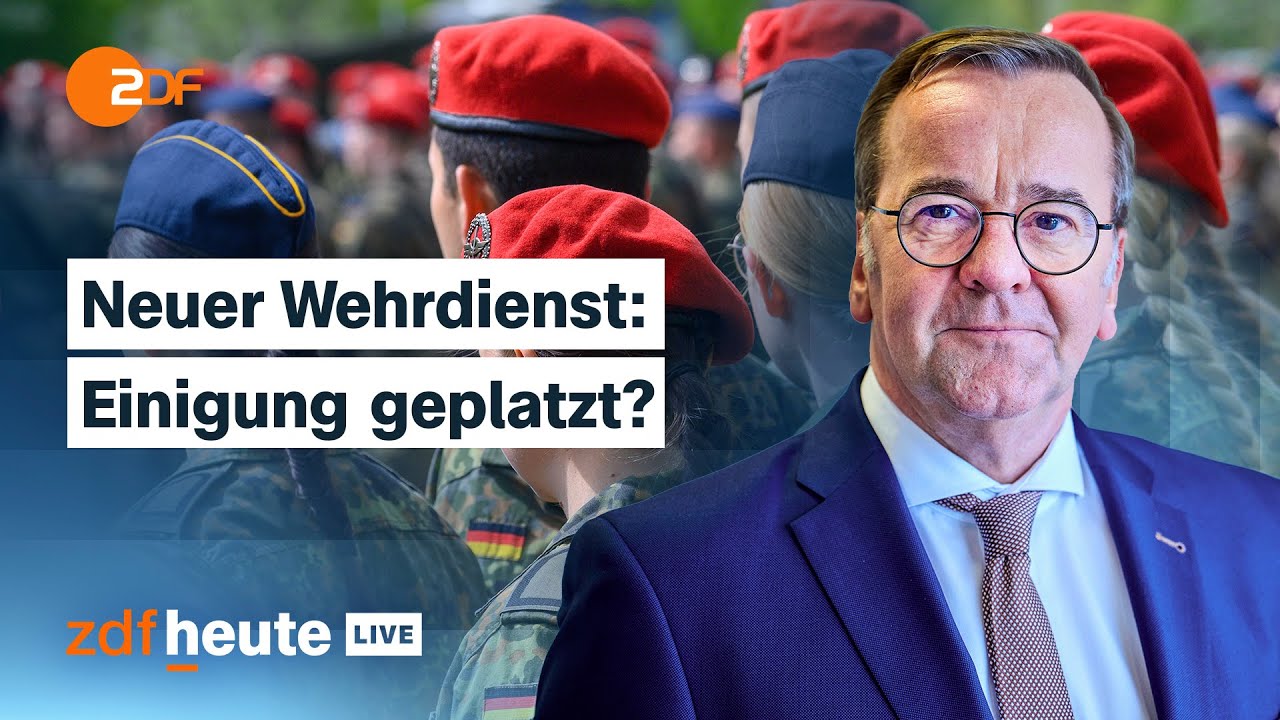 Streit um neuen Wehrdienst: Union und SPD sagen Pressekonferenz ab | ZDFheute live